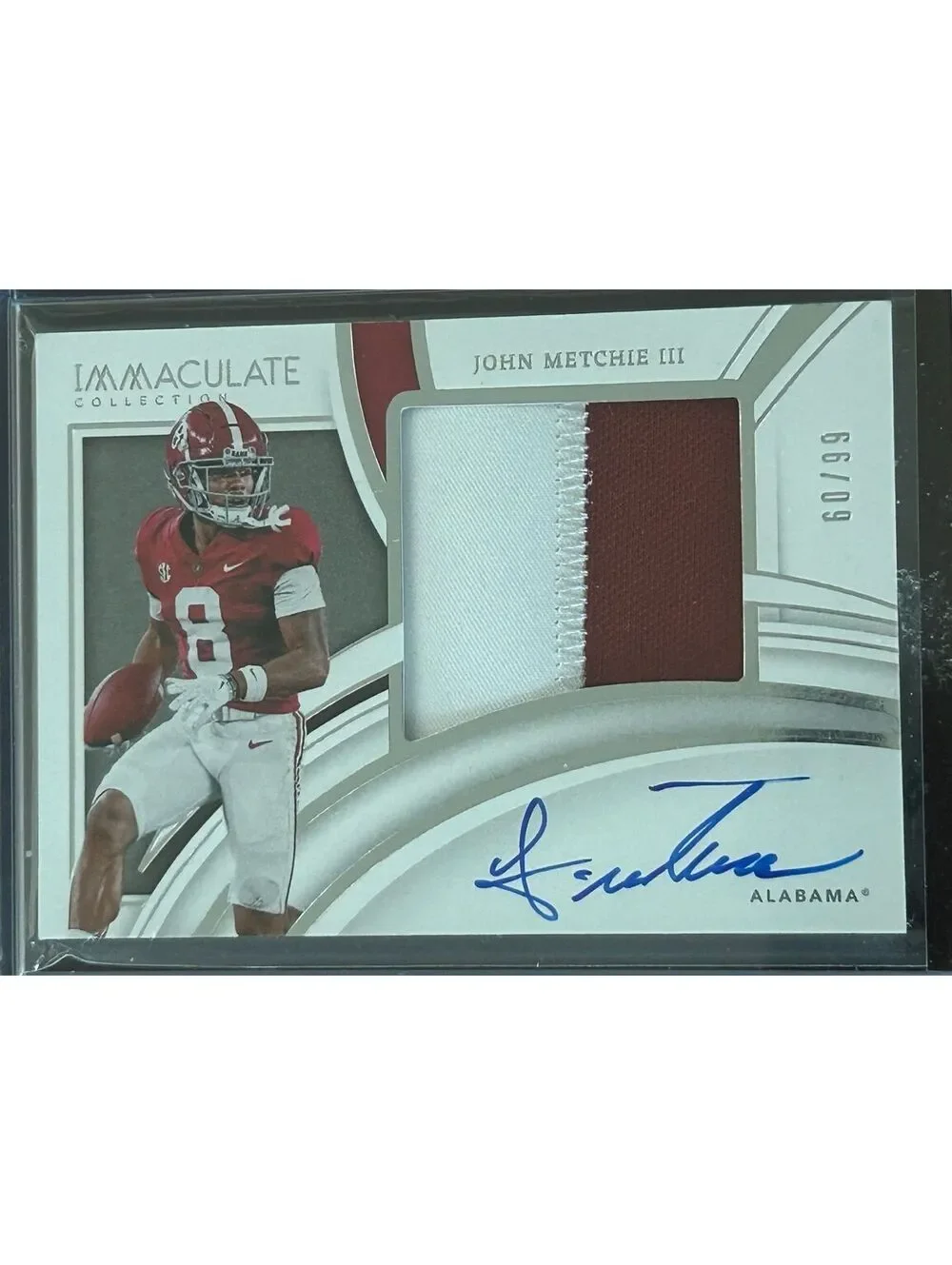JOHN METCHIE ROOKIE PATCH AUTO #/99 2022 RC PANINI IMMACULATE COLLEGIATE NM